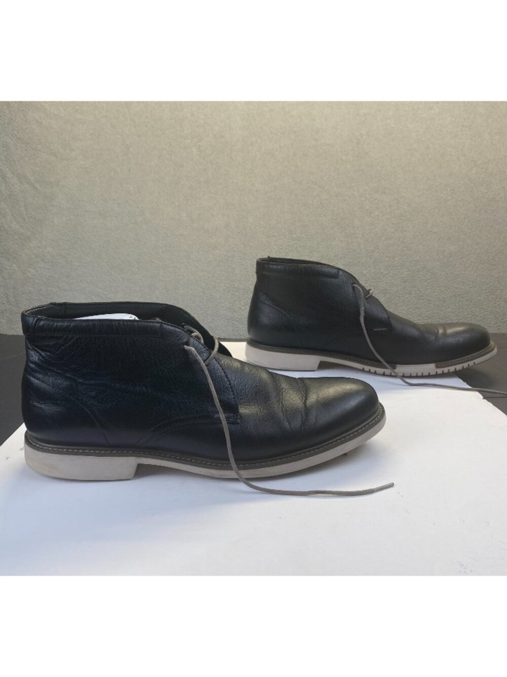 Cole Haan C20682 G15 Men's Chukka Boots Waterproof Black Leather Shoes Size 11M